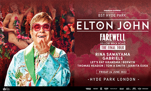 Elton John BST June 2022 - London Hyde Park VIP Tickets
