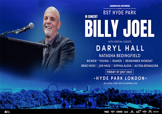 Billy Joel BST Hyde Park London 07 July 2023 - VIP Tickets