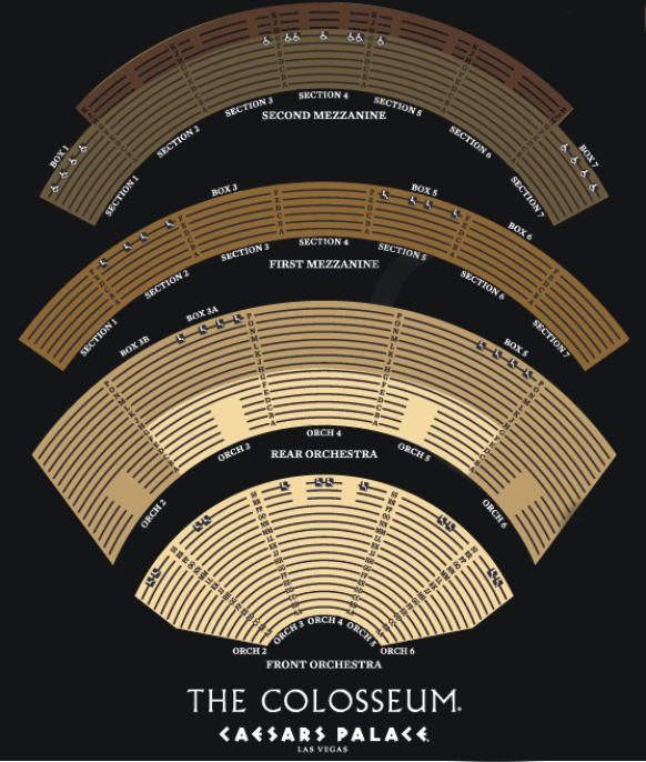 Caesars Palace Celine Dion Seating Chart