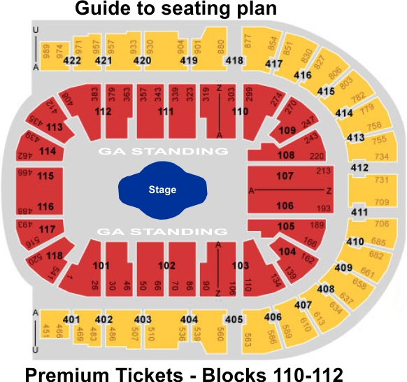 London O2 Arena Map