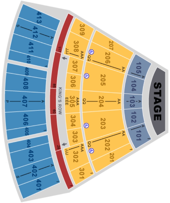 Verizon Grand Prairie Seating Chart