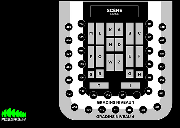 C�LINE DION PARIS 2026 -  La D�fense Arena - Seated (Guide Only)