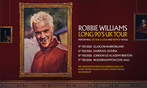 Robbie Williams Long 90's Tour 2026 - Official Packages Robbie Williams Long 90's Tour 2026 - Official Packages
