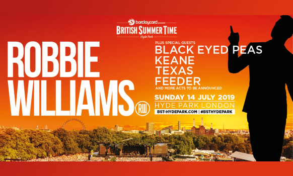 Robbie Williams Tickets London BST Hyde Park 2019 Robbie Williams Tickets London BST Hyde Park 2019