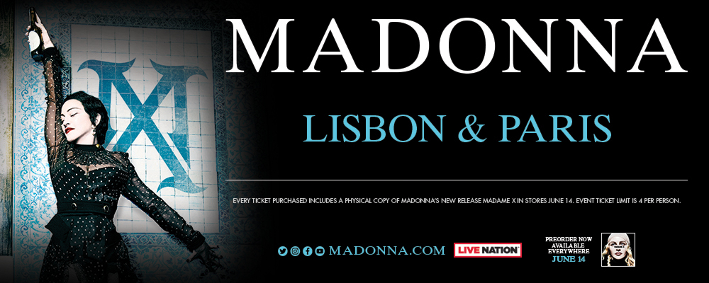 Madonna Lisbon and Paris Tickets 2020