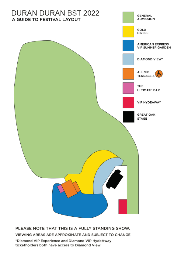Duran Duran BST Hyde Park Map 2022