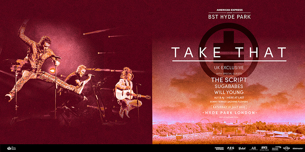 Take That headline BST Hyde park London 01 July 2023