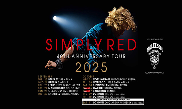 Simply Red UK 2025 Official Packages