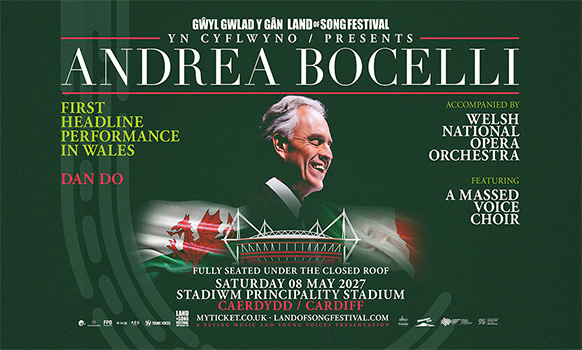 Andrea Bocelli Tickets Cardiff 2027 Andrea Bocelli Tickets Cardiff 2027