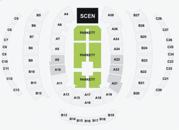 Stockholm Globe Arena Seating Chart