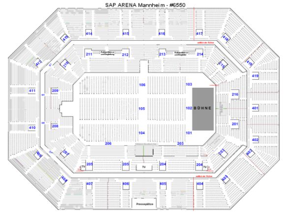 Mannheim SAP Arena Seated
