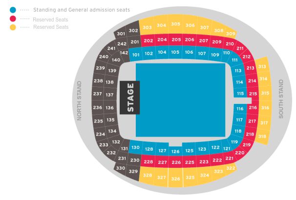 Etihad Stadium Manchester Seating Chart