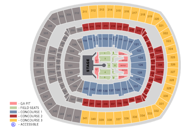 Taylor Swift Metlife Stadium Seating Chart