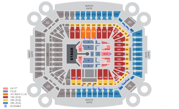 Rolling Stones Seating Chart