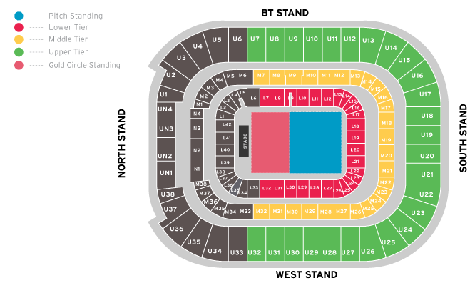 Uk Football Seating Chart