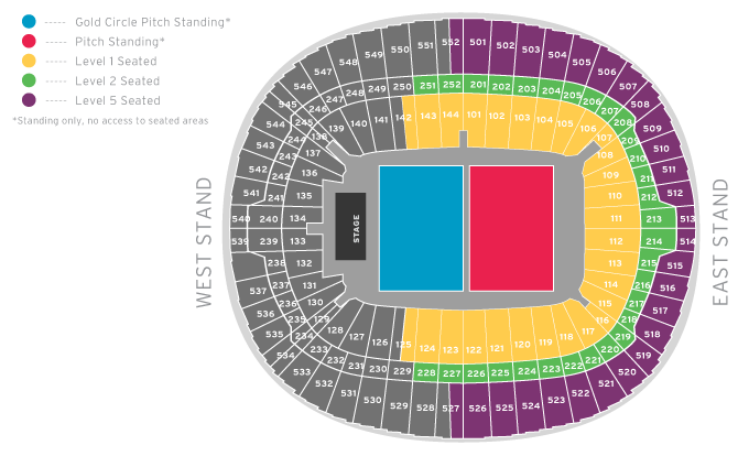 Wembley Seating Chart