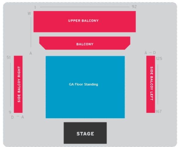 BIC Bournemouth Guide to seating plan