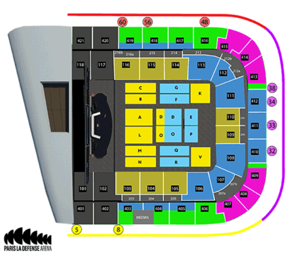 Paris La Dfense Arena - Seated (Guide Only)