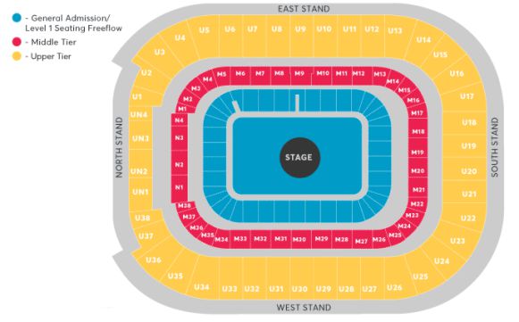 Ed Sheeran Principality Stadium Cardiff - Guide to seating plan