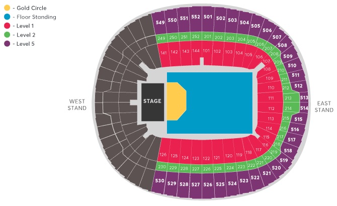 Blur Wembley Seating Plan