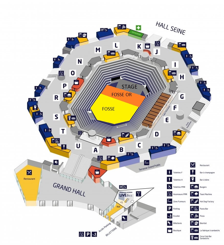 Plan Accor Hotel Arena Concert Programme Accor Arena 2023 OBECW