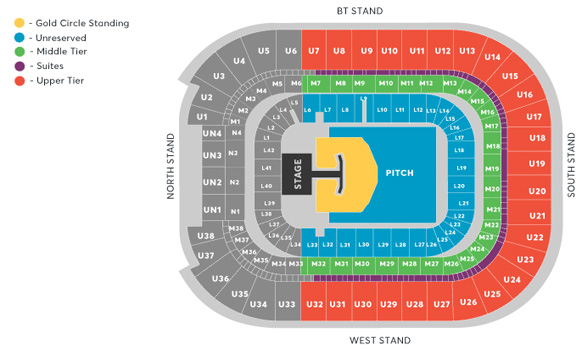 Principality Stadium, Cardiff - Pink 2024